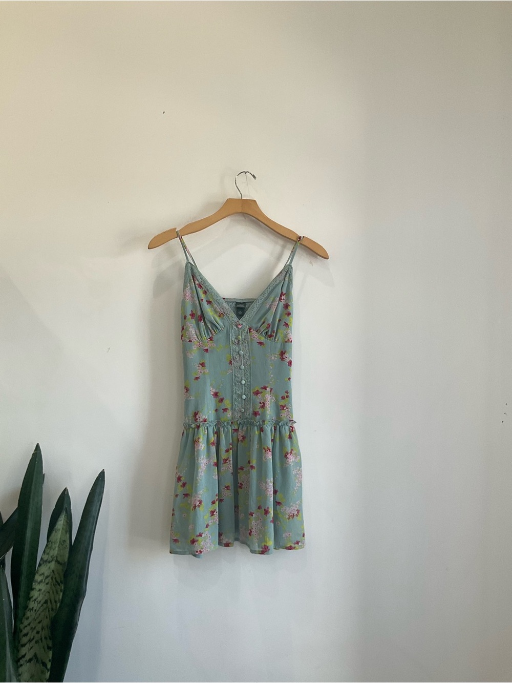 wild fable Light Sage Floral Mini Dress